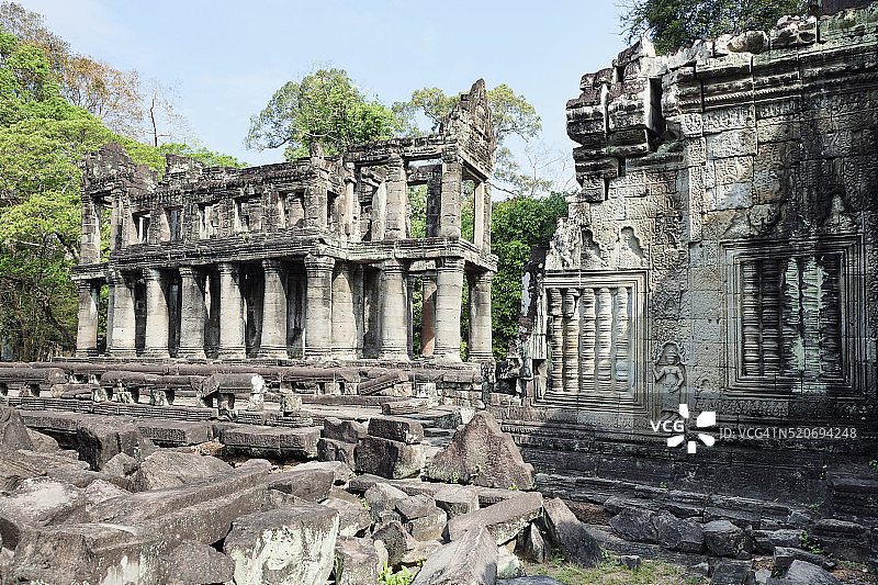柬埔寨吴哥圣剑寺图片素材