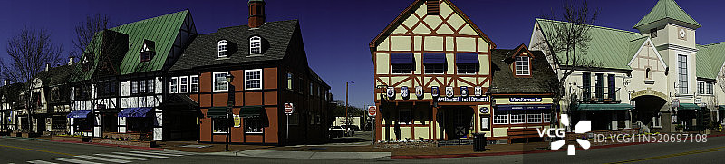 索尔万的丹麦风格建筑图片素材