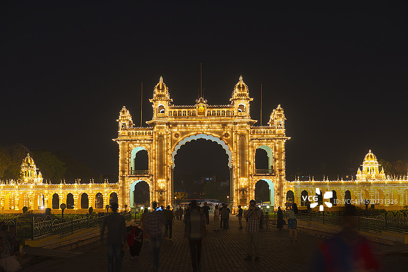 印度卡纳塔克邦迈索尔皇宫图片素材