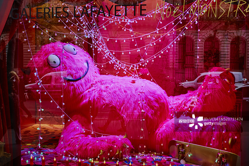 老佛爷百货圣诞橱窗图片素材