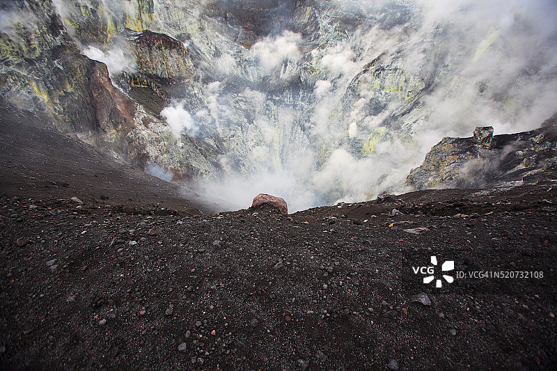 拉包尔火山坑，巴布亚新几内亚图片素材