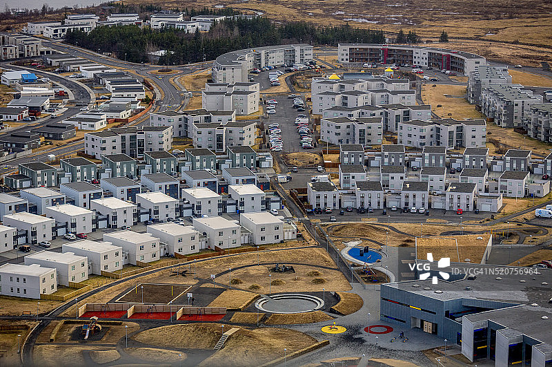 公寓楼航拍图片素材