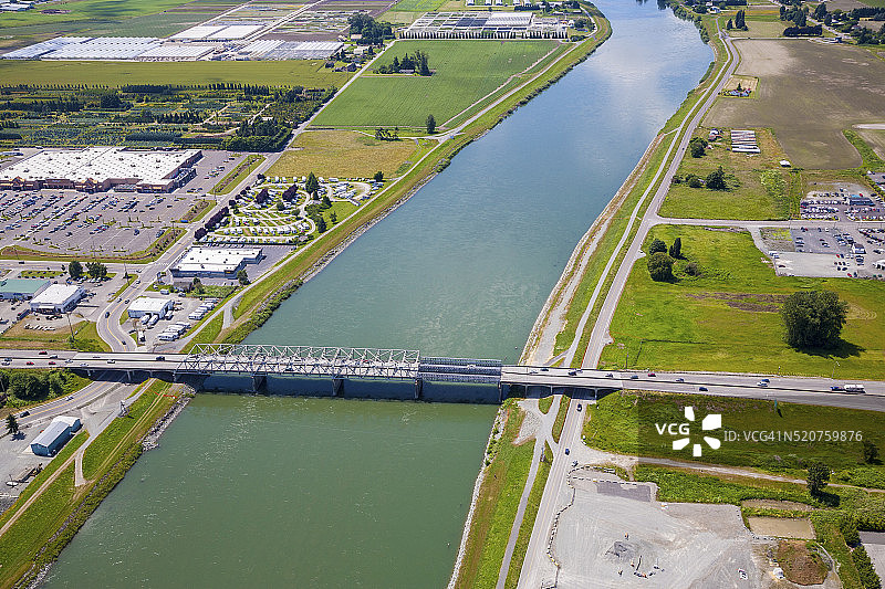 斯卡吉特河大桥建设图片素材