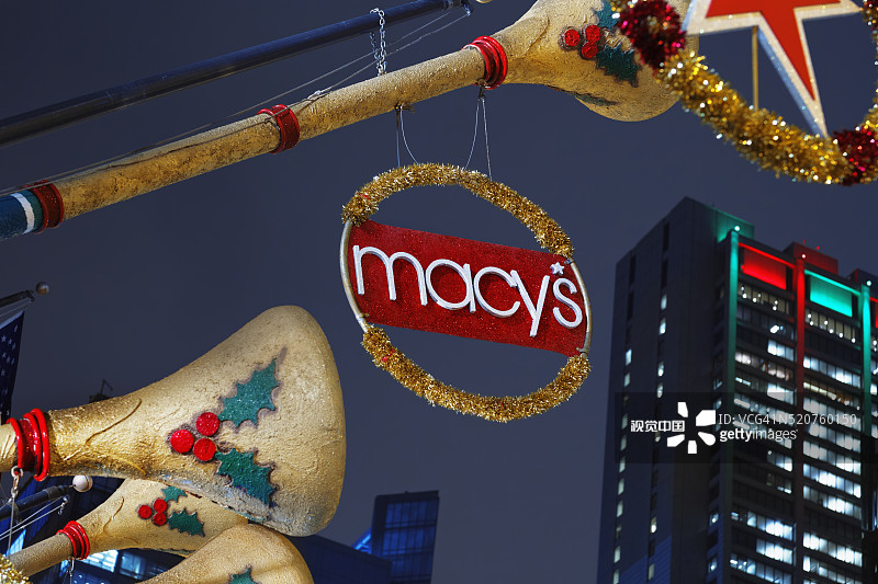 芝加哥梅西百货的圣诞装饰图片素材