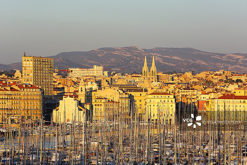 马赛旧港，普罗旺斯图片素材