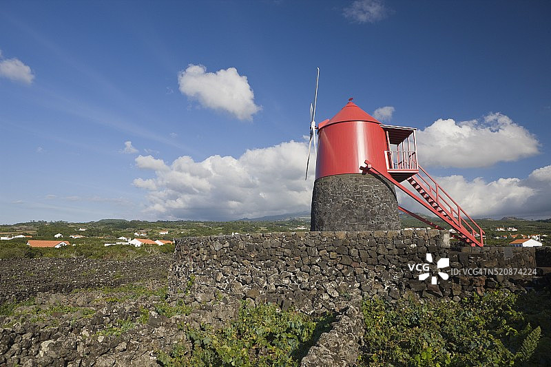 葡萄牙亚速尔群岛，皮库岛，联合国教科文组织世界遗产皮库岛葡萄园文化图片素材