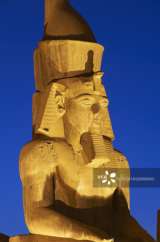 埃及尼罗河谷卢克索：卢克索神庙，联合国教科文组织世界遗产图片素材