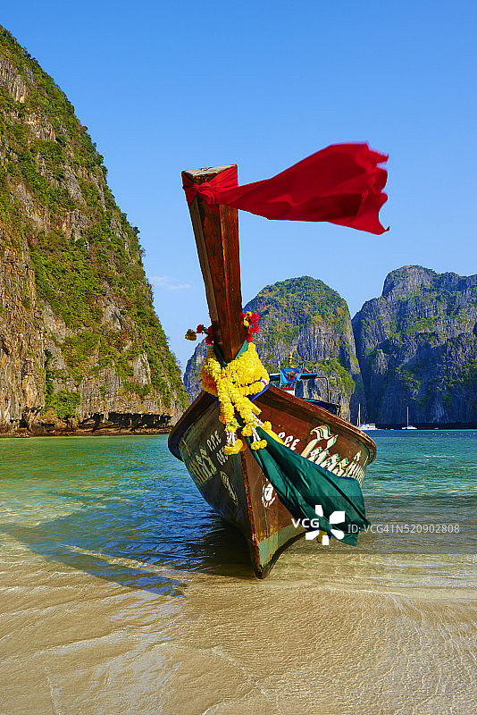 泰国甲米府皮皮莱岛玛雅湾图片素材
