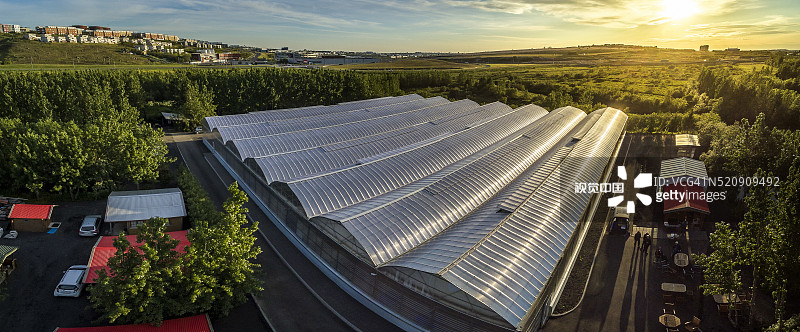 冰岛雷克雅未克温室俯视图图片素材