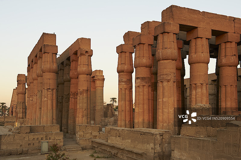 埃及尼罗河谷卢克索：卢克索神庙，联合国教科文组织世界遗产图片素材