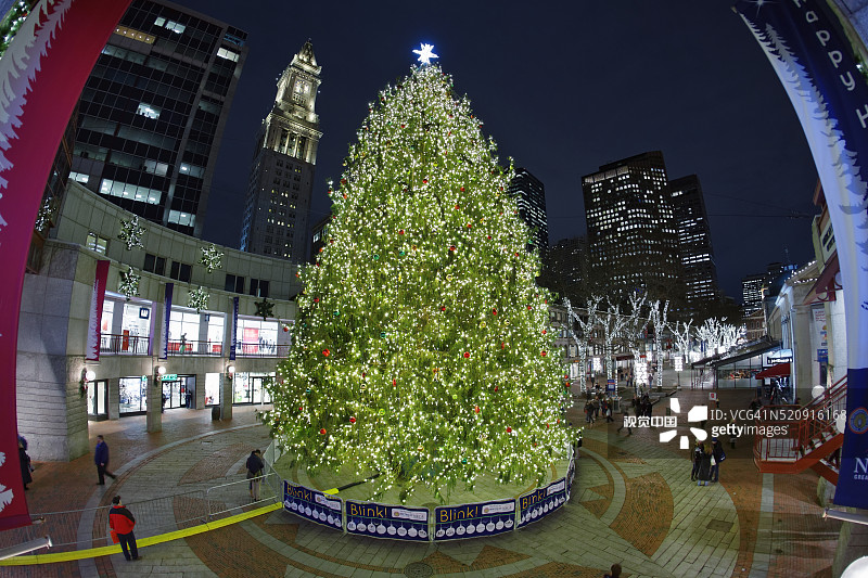 马萨诸塞州波士顿法尼尔厅市场假日期间图片素材