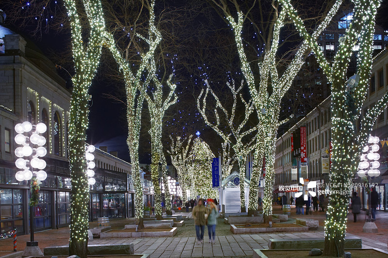 马萨诸塞州波士顿法尼尔厅市场假日期间图片素材