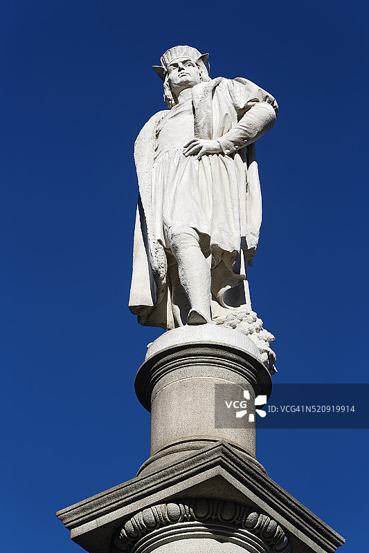 纽约市哥伦布圆环的哥伦布纪念柱图片素材