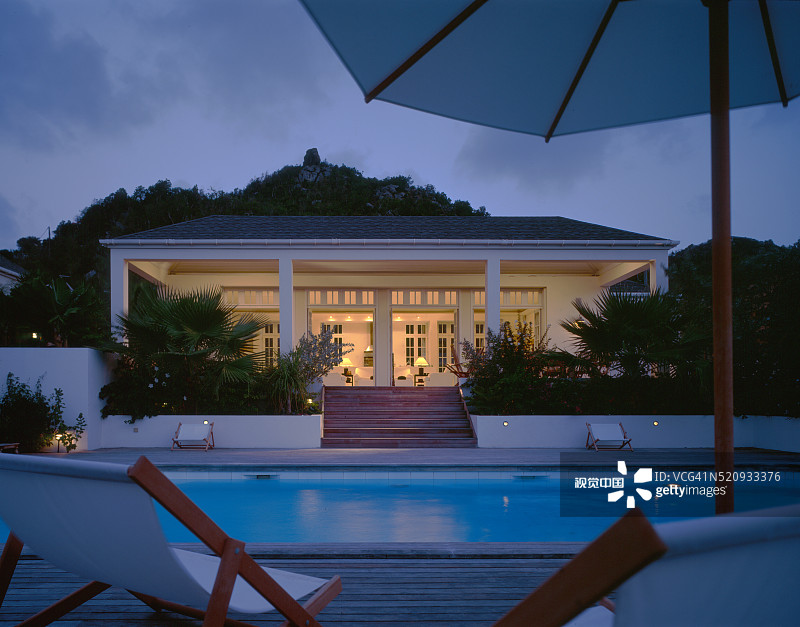 圣巴茨岛海滨住宅，西印度群岛图片素材