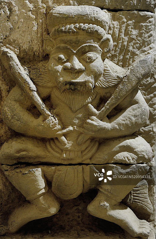 缅甸若开邦妙乌杜康坦佛塔的守护神图片素材