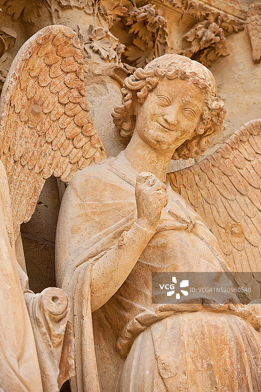 兰斯大教堂，微笑天使图片素材