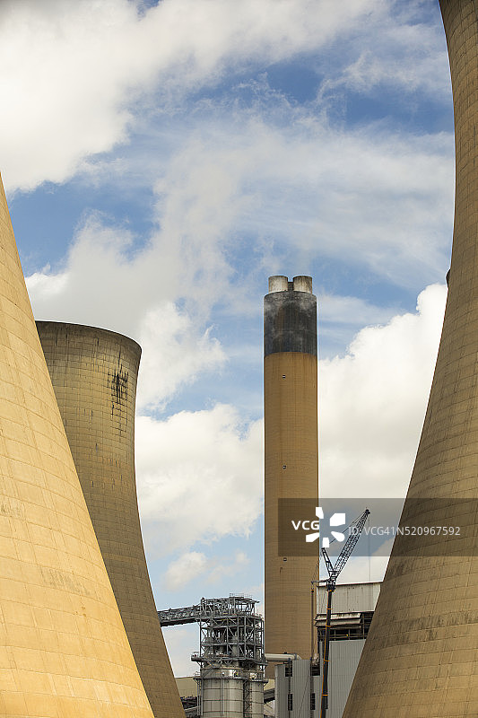 英国约克郡德拉克斯发电站：欧洲最大的二氧化碳排放源图片素材