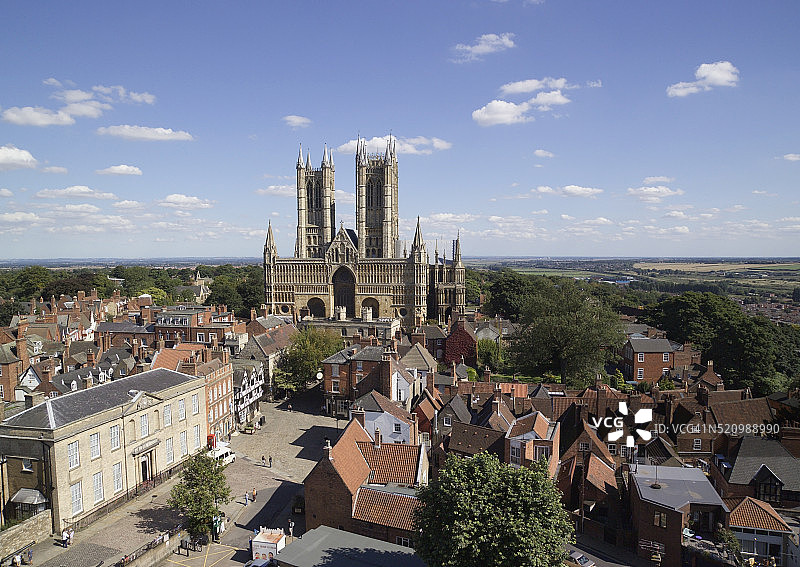 林肯市和林肯大教堂图片素材