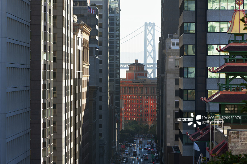 从诺布山看金融区的高楼大厦图片素材