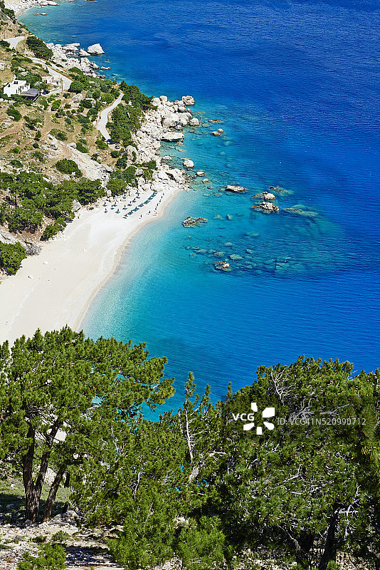 希腊卡尔帕索斯岛阿佩拉海滩图片素材