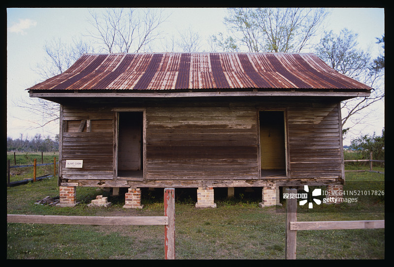 劳拉种植园的奴隶小屋图片素材