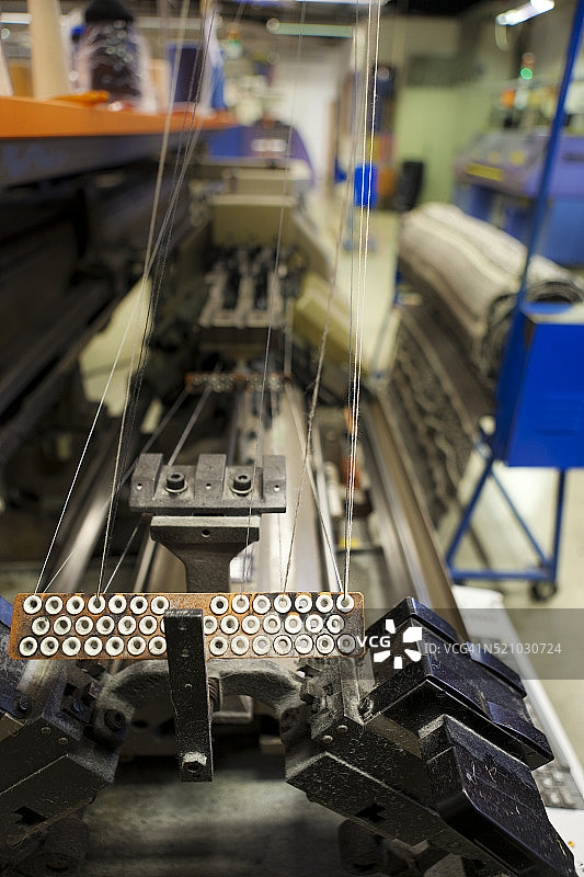 编织毯子的机器，位于冰岛Hvammstangi图片素材