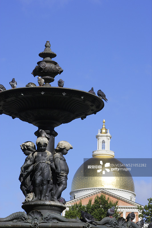 马萨诸塞州议会大厦穹顶图片素材