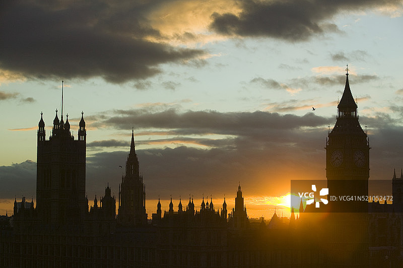伦敦大本钟与议会大厦图片素材