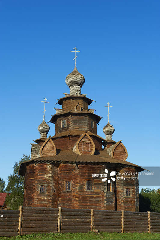 俄罗斯苏兹达尔的木制建筑图片素材