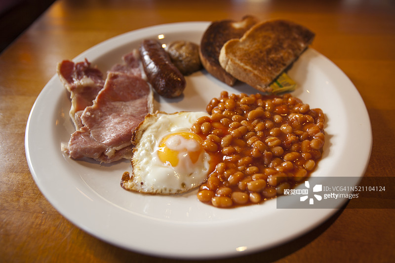 英国伦敦的传统英式早餐图片素材