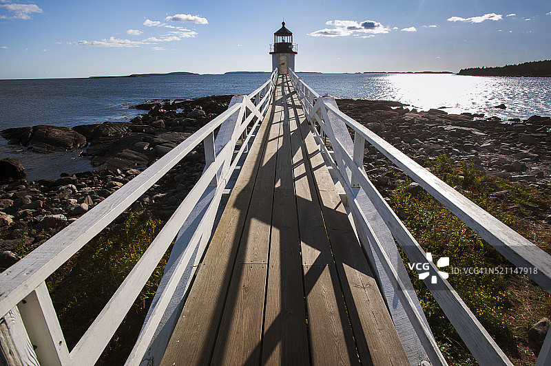缅因州克莱德港的马歇尔灯塔图片素材