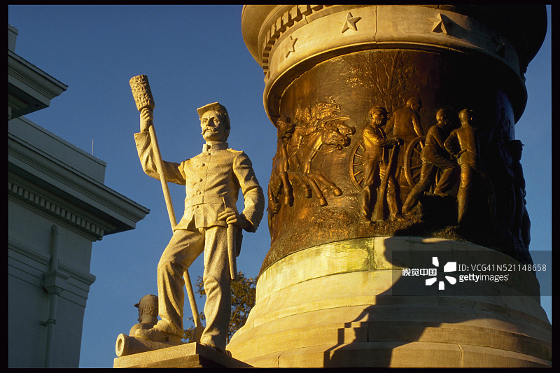 阿拉巴马州议会大厦的邦联雕像图片素材