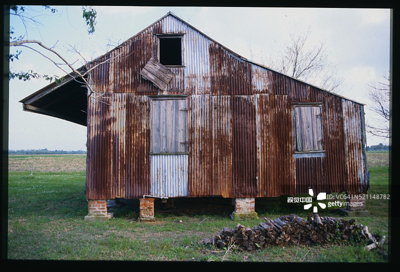 劳拉种植园的奴隶小屋图片素材