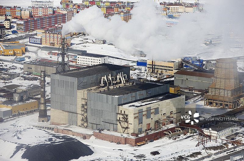 阿纳德尔的燃煤发电厂图片素材