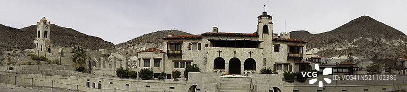 死亡谷国家公园的斯科蒂城堡博物馆图片素材