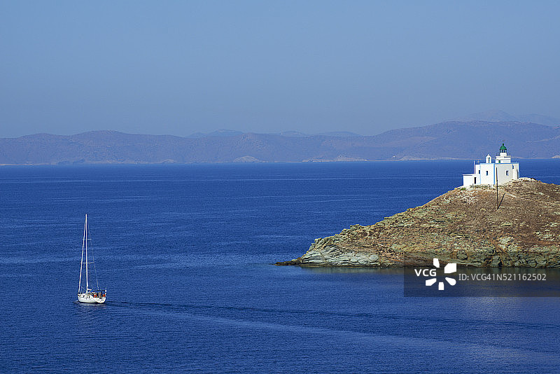 希腊基亚岛阿吉奥斯·尼古拉斯的科里西亚湾图片素材