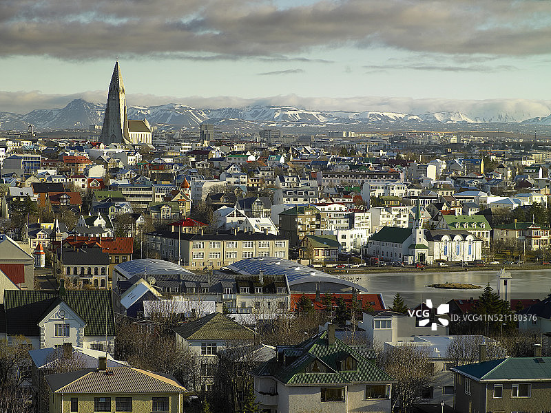 雷克雅未克哈尔格林姆斯大教堂塔楼图片素材