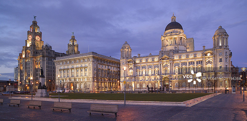 皇家利物大厦和利物浦港口大厦图片素材