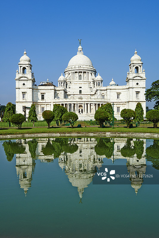 印度西孟加拉邦加尔各答：维多利亚纪念馆图片素材