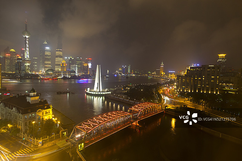 上海城市夜景图片素材