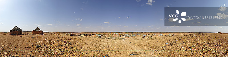 加尔卡约以南的邦特兰村庄图片素材