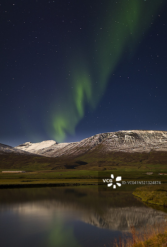 冰岛北部的北极光图片素材
