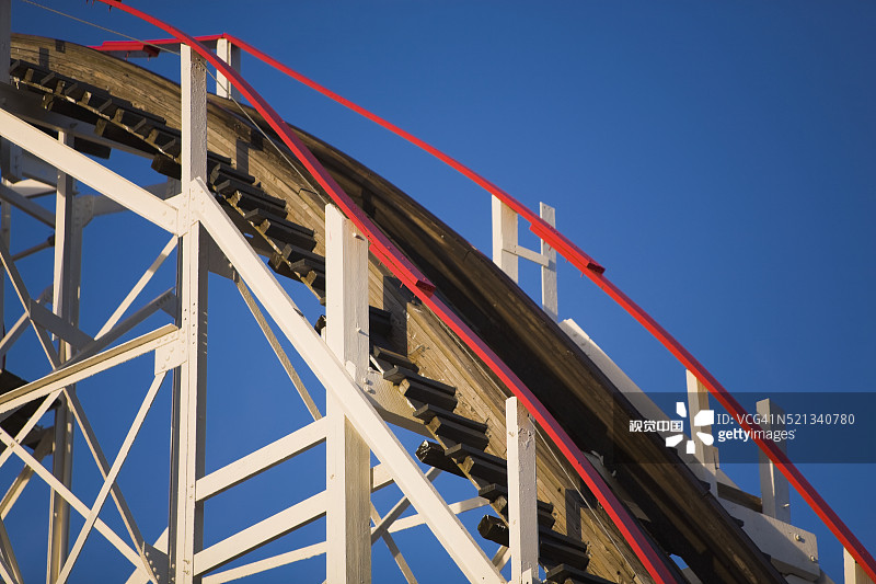 科尼岛过山车下降瞬间图片素材