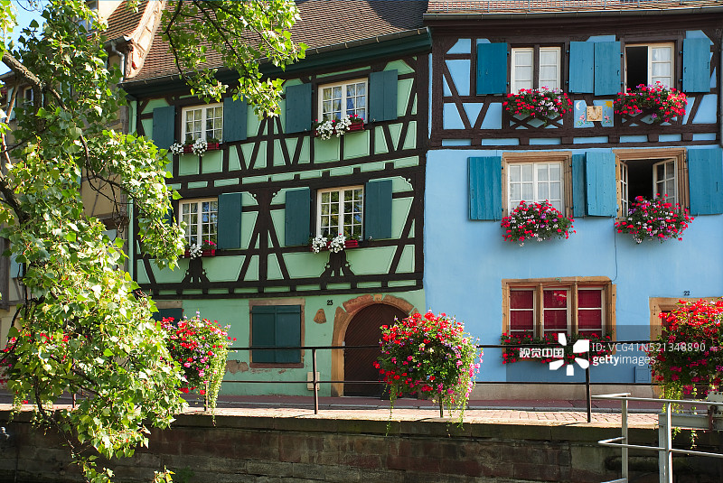 科尔马小威尼斯的房屋图片素材