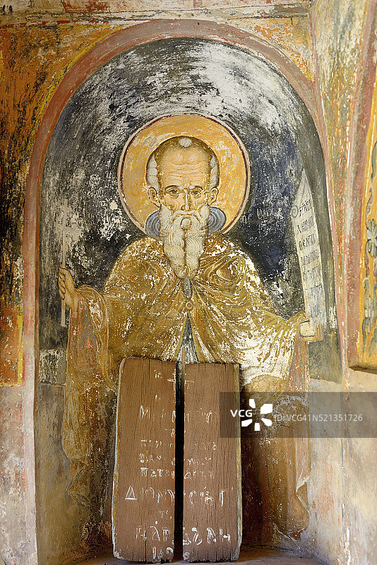 希腊哈尔基季基阿陀斯山半岛大劳拉修道院，世界遗产图片素材