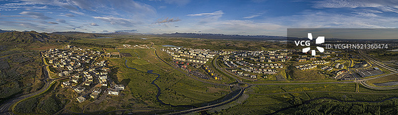 冰岛雷克雅未克街区的俯视图图片素材