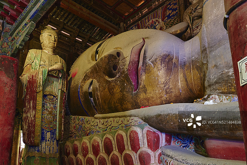 中国甘肃张掖大佛寺图片素材