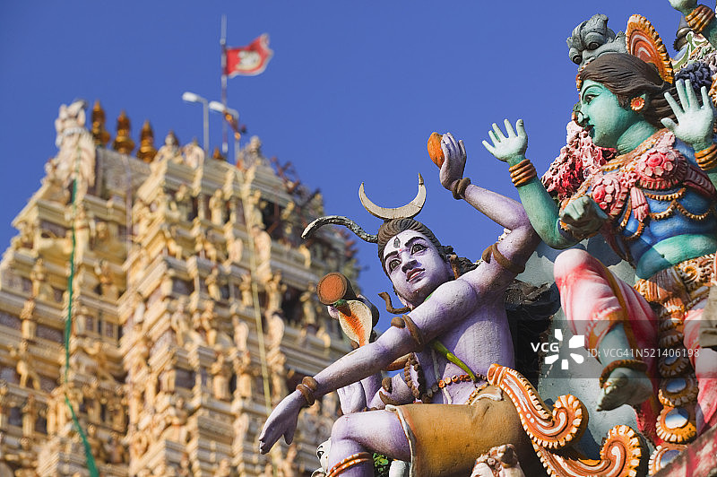 马里安曼兴都庙细节图片素材