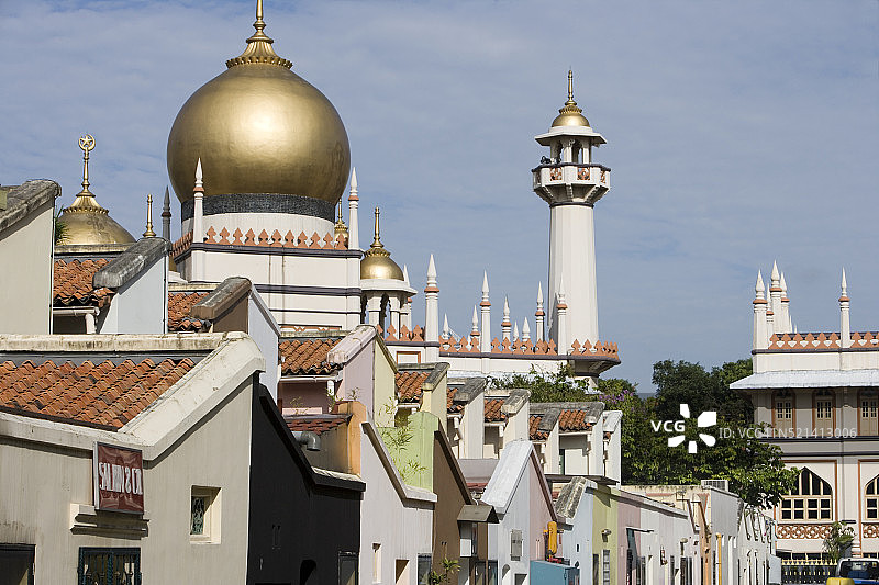新加坡甘榜格南区的苏丹清真寺图片素材