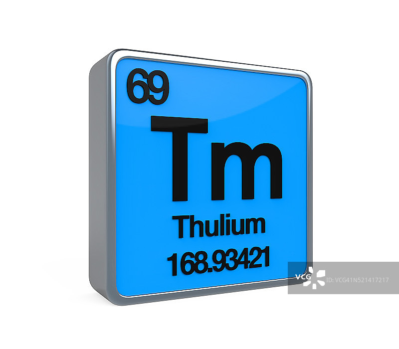 元素周期表中的铥元素图片素材